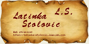 Latinka Stolović vizit kartica